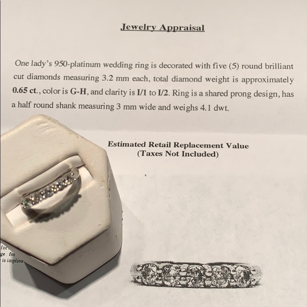 Platinum Dimond Ring - Picture 4 of 6
